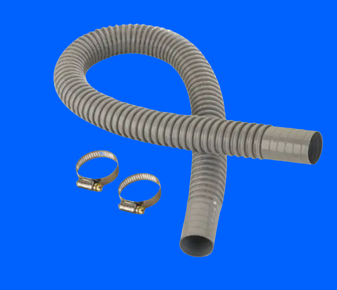 CG Air Blower Discharge Hose 36 inches with clamps, high-temperature, 1-1/4" ID H-3/2